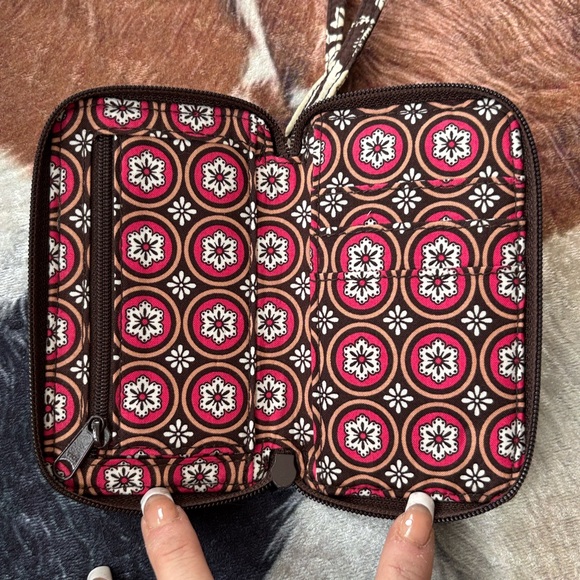 Vera Bradley Set of 3 Vintage Zip Around Wallet Wristlet Cosmetic Pouch Quilted - Picture 9 of 16